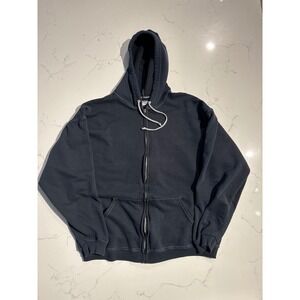 Black blank zip up